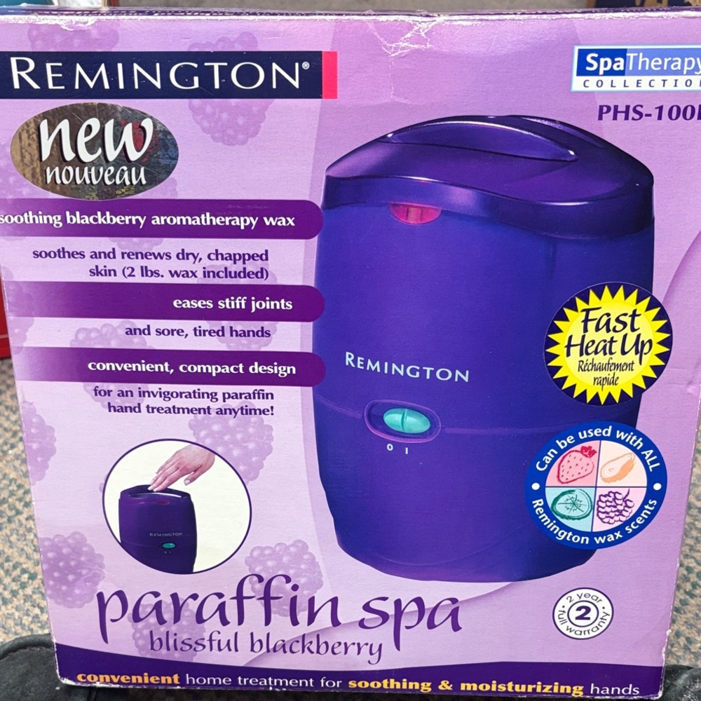 New In Box Remington Paraffin Spa Aromatherapy Wax - Purple